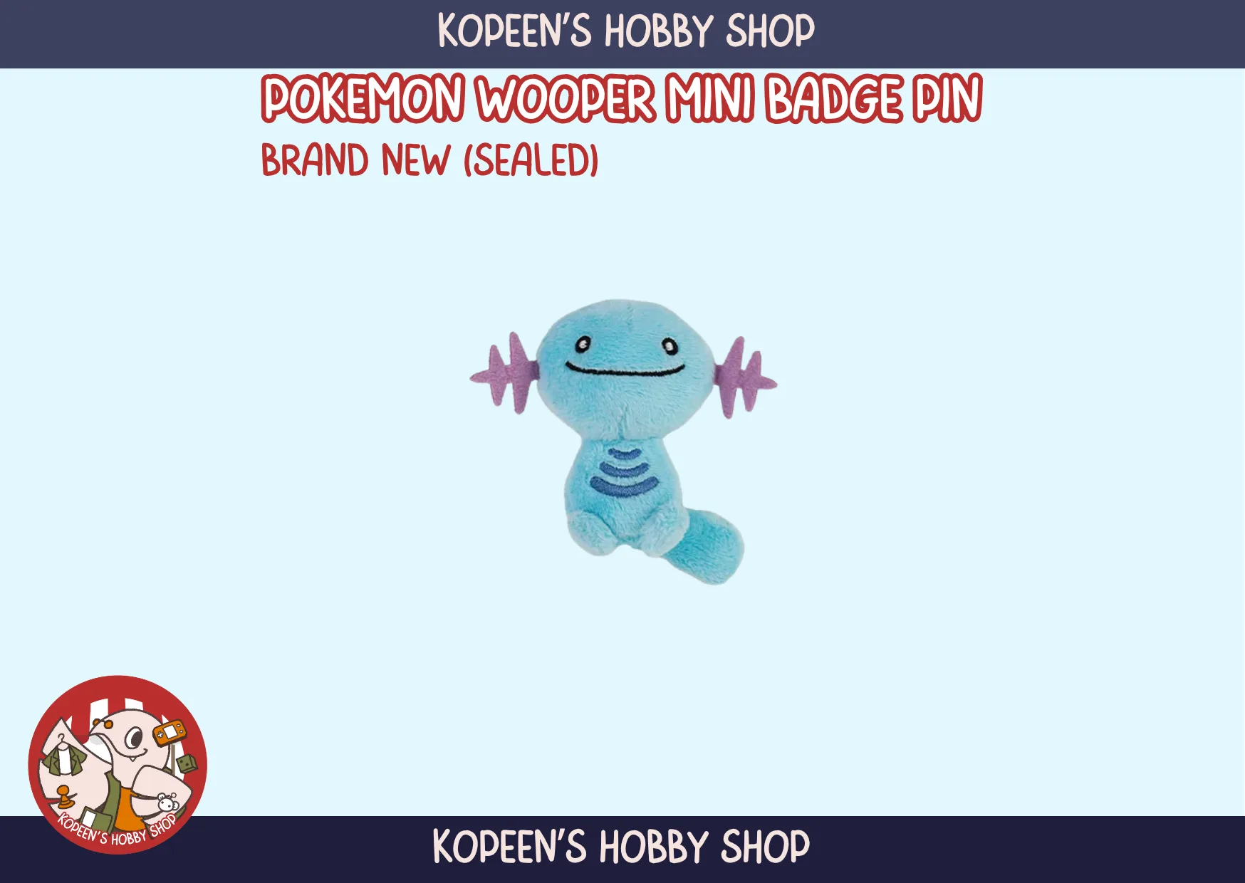 Pokemon Wooper Mini Badge Pin — image 3